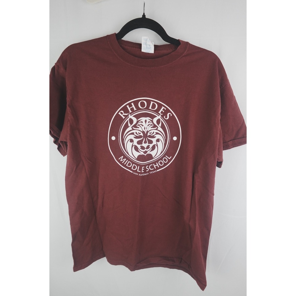 Rhodes Middle School San Antonio Texas Burgundy Adult Medium‎ T-Shirt